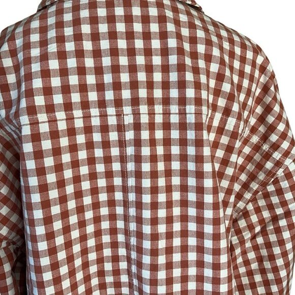 Levi's Woman's Cara Cotton Prep Jacket Size L Baked Clay Check Pattern NWT - Picture 10 of 16